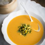 Thai-inspired sweetcorn soup
